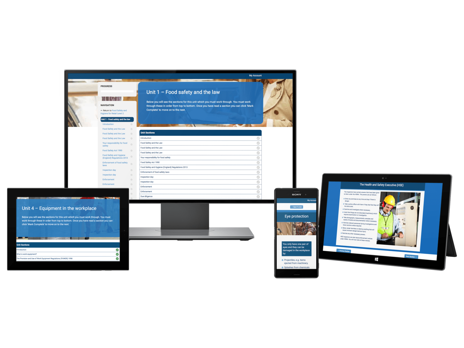 Multiple Devices with CPD Courses on