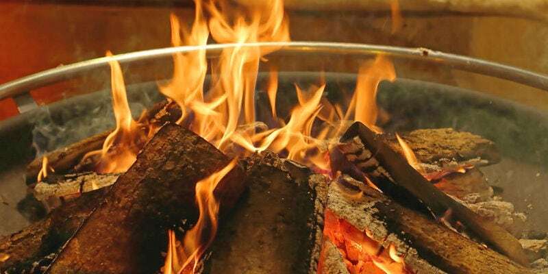 class A log fire