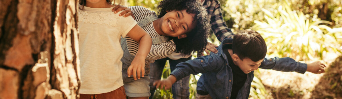 Children experiencing playing outside Children experiencing playing outside